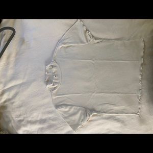 White Mock Neck T-Shirt